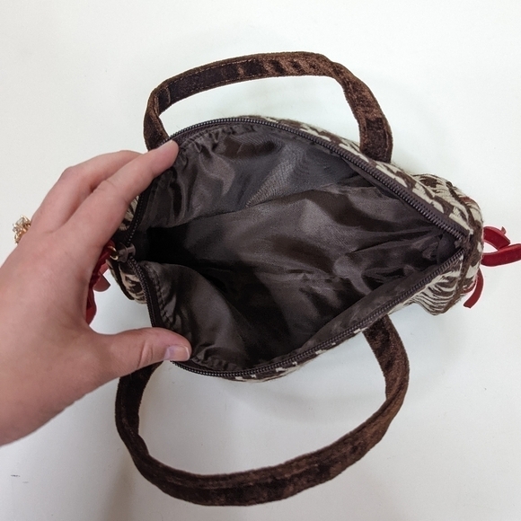 Boutique Y2K 2000s Herringbone Mini Micro Purse Bag - Picture 4 of 5